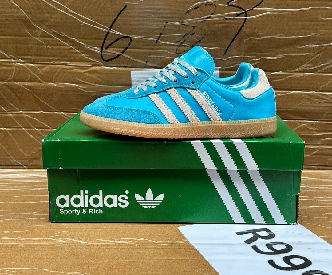 ,кроссовки adidas,кроссовки adidas samba argentina,samba sporty rich adidas голубые,кроссовки adidas samba