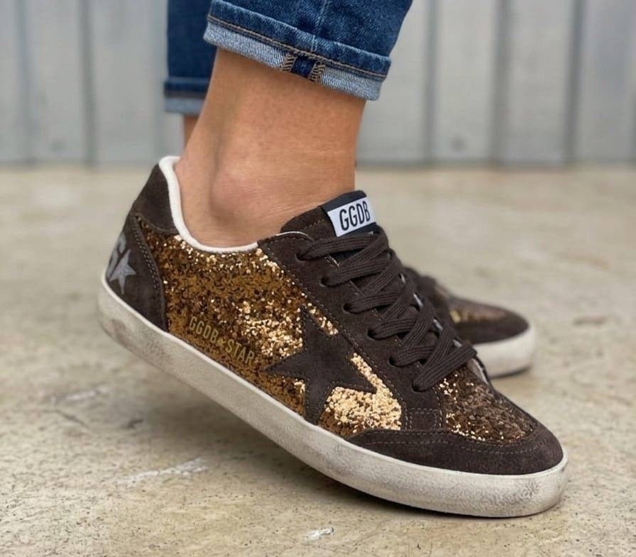 golden goose кроссовки super-star коричневый,,кеды golden goose,кроссовки golden goose,golden goose super-star glitter sneakers