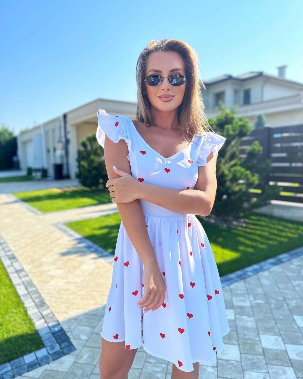 платье в сердечко,женские летние платья,платье летнее,платье муслиновое в сердечко,платье летнее мини