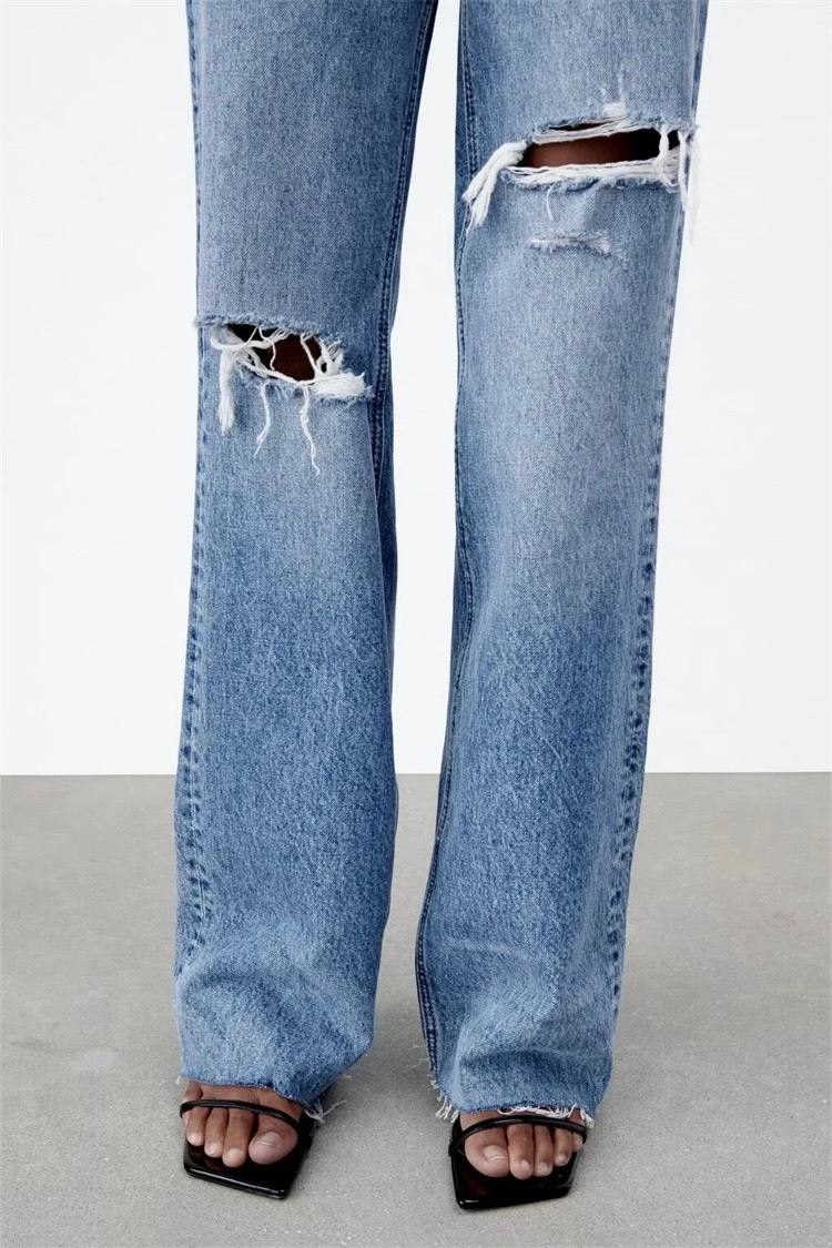 zara джинсы 6045/224,джинсы женские,джинсы с перфорацией,модные джинсы,длинные джинсы