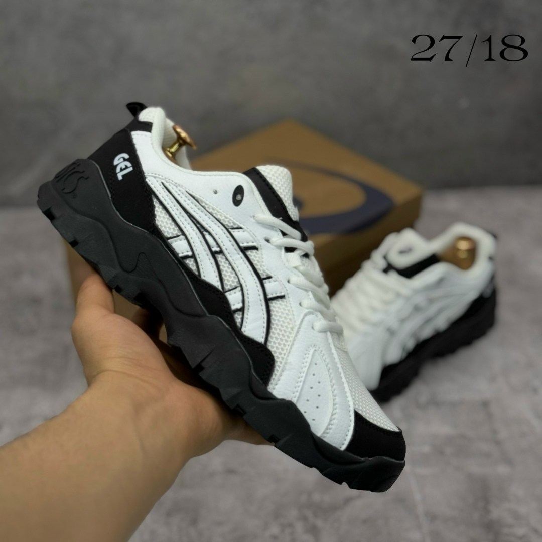 кроссовки,кроссовки asics,asics низкие повседневные кроссовки gel-truck с противоскользящей амортизацией белые черные,кроссовки asics gel,кроссовки asics gel pickax
