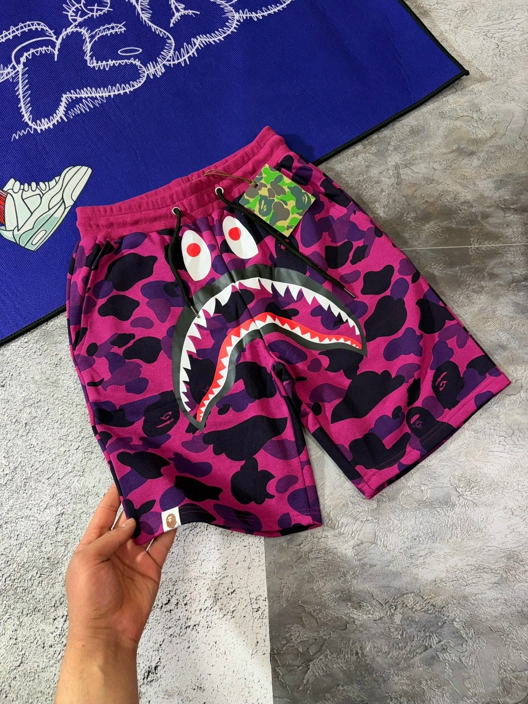 шорты бейп шарк,шорты бейп,шорты bape,спортивные шорты с принтом,спортивные шорты