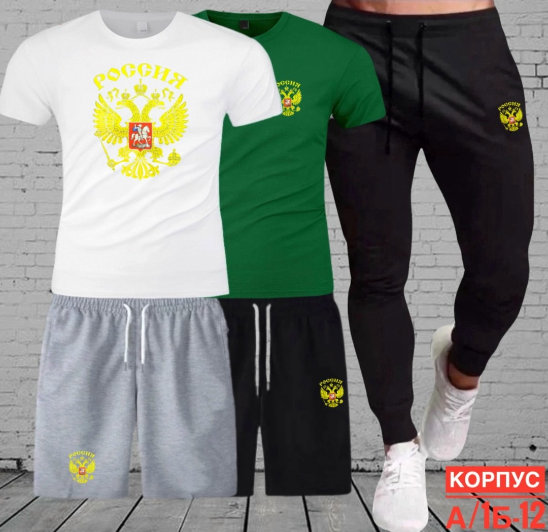 костюм спортивный мужской,футболка россия,футболка с гербом,футболка с гербом россии,брюки спортивные мужские