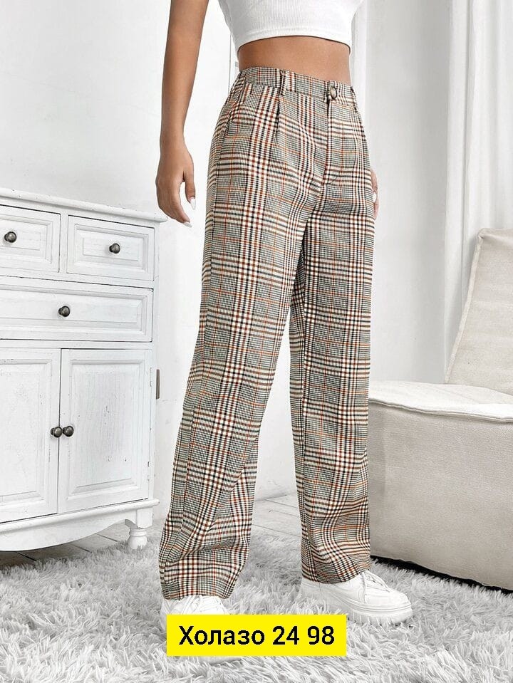 клетчатые брюки pull and bear,брюки в клетку женские,брюки костюмные в клетку elis,брюки в клетку,серые брюки женские офисные