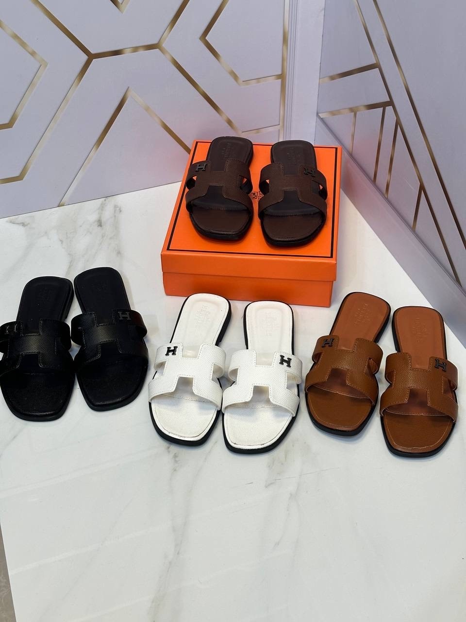 шлепки эрмес оран,шлепки hermes,шлепки hermes женские,,женские шлепанцы