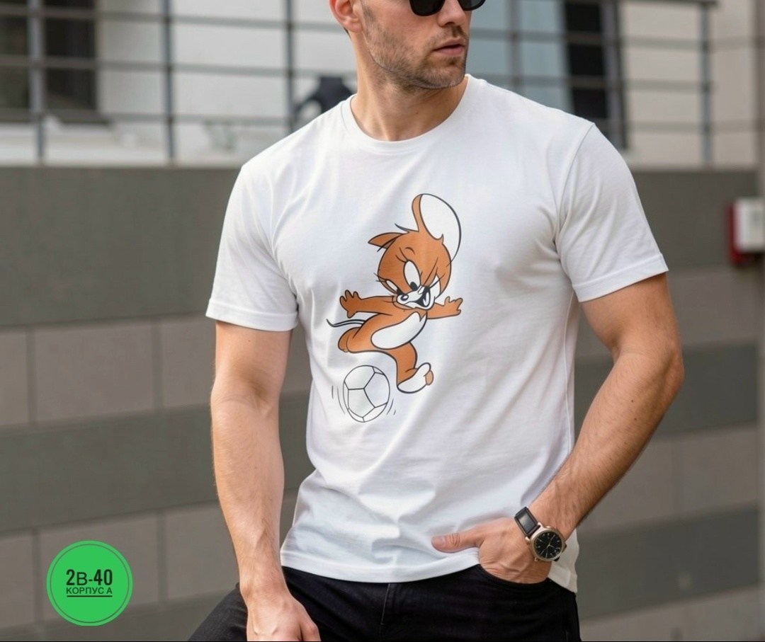 футболки мужские,футболка с принтом tom and jerry,футболки для мужчин,мужская футболка с принтом,стильные мужские футболки