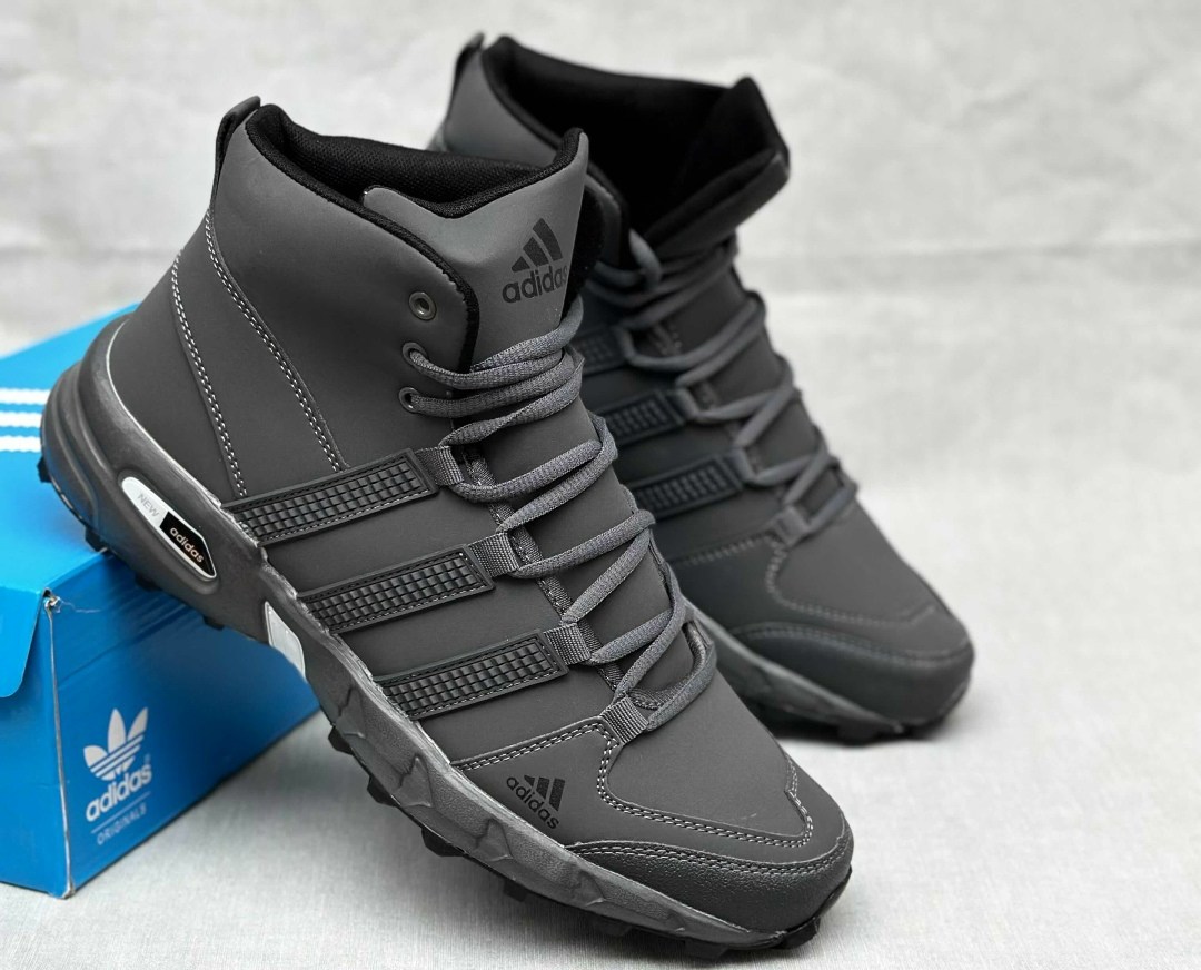 мужские зимние кроссовки adidas,зимние кроссовки adidas,кроссовки для мужчин,зимние мужские adidas climaproof высокие чёрные,тёплые зимние кроссовки с мехом adidas climaproof 8696а-7