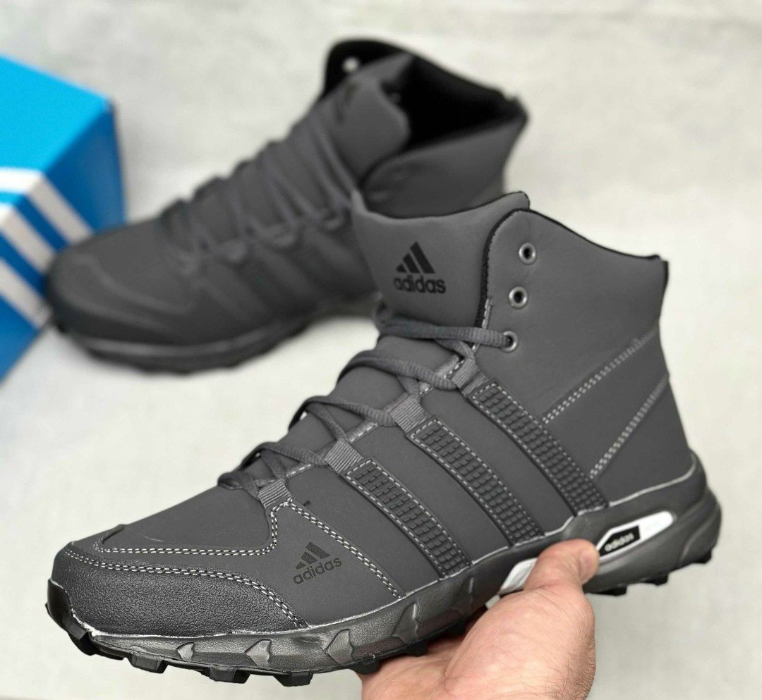 мужские зимние кроссовки adidas,зимние кроссовки adidas,кроссовки для мужчин,зимние мужские adidas climaproof высокие чёрные,тёплые зимние кроссовки с мехом adidas climaproof 8696а-7