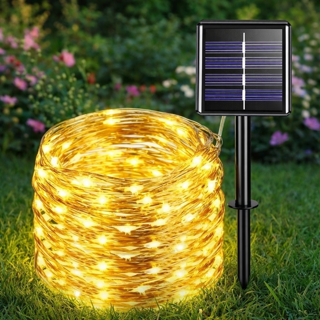 гирлянда на дерево уличная,солнечные гирлянды fldjl 100/200/300 led,светодиодная гирлянда,fairy light,светодиодная гирлянда водонепроницаемая медная проволока