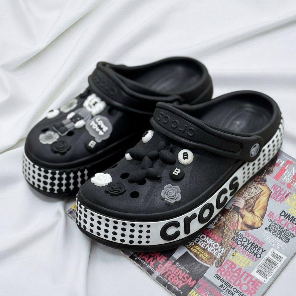 ,женские кроксы,сабо резиновые eva с джибитсами,сабо crocs,летняя женская