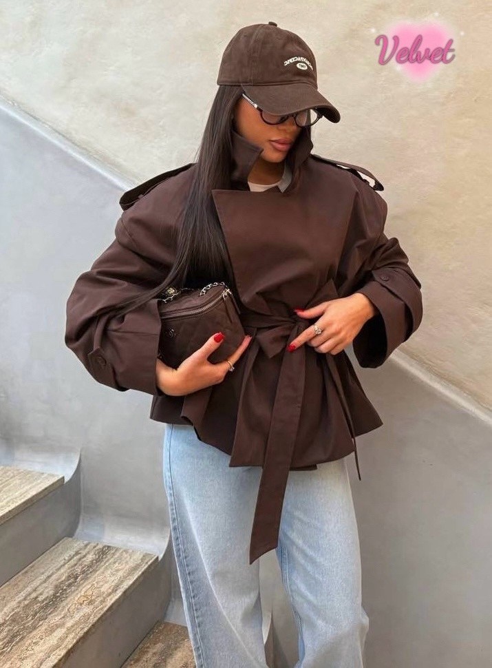тренч с поясом,тренч женский,тренч,укороченный тренч с поясом,linad street chic светло-хаки куртка