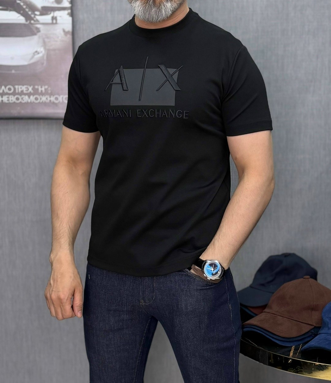 футболка armani exchange,armani exchange armani,футболки мужские,футболка armani,футболки базовая