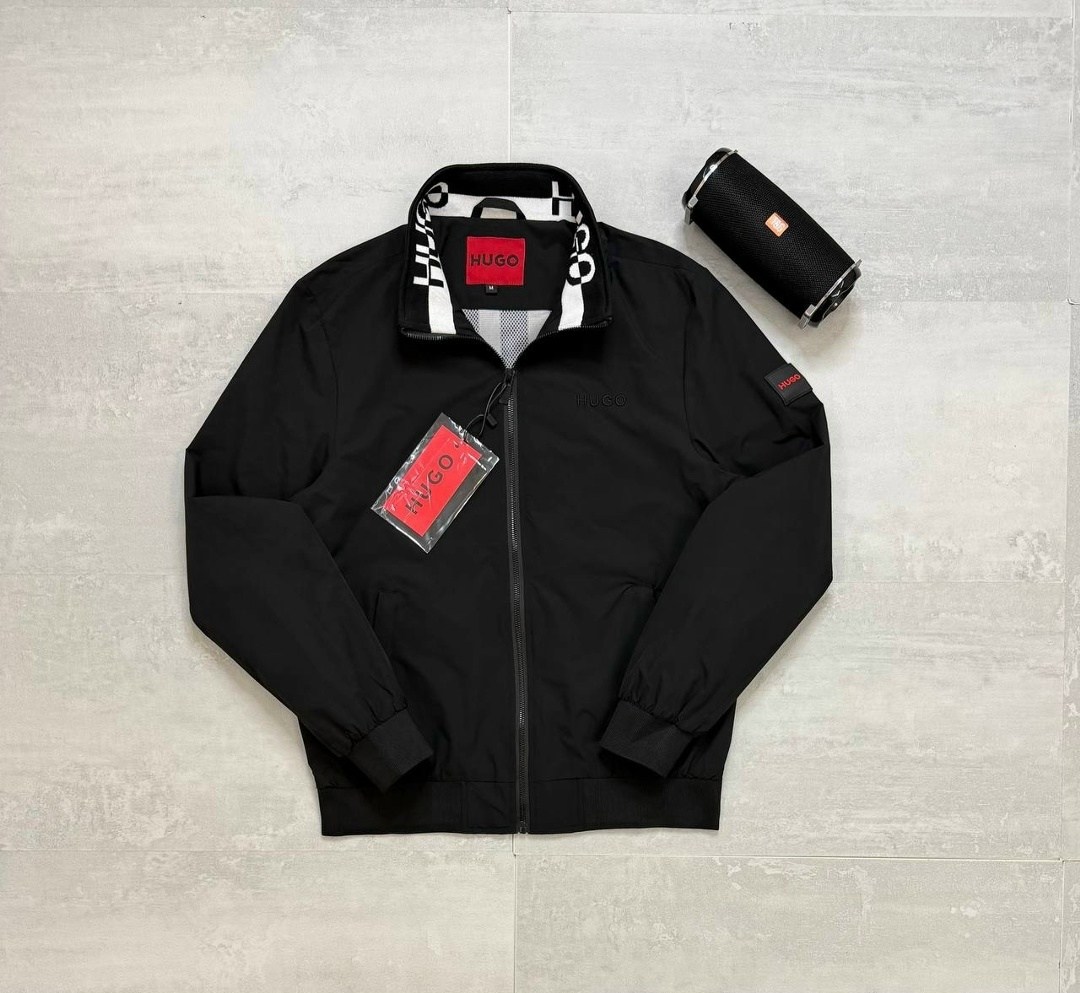 hugo boss куртка,мужская куртка hugo boss,hugo boss куртка демисезонная,бомбер хуго босс мужской,мужская ветровка hugo boss чёрного цвета