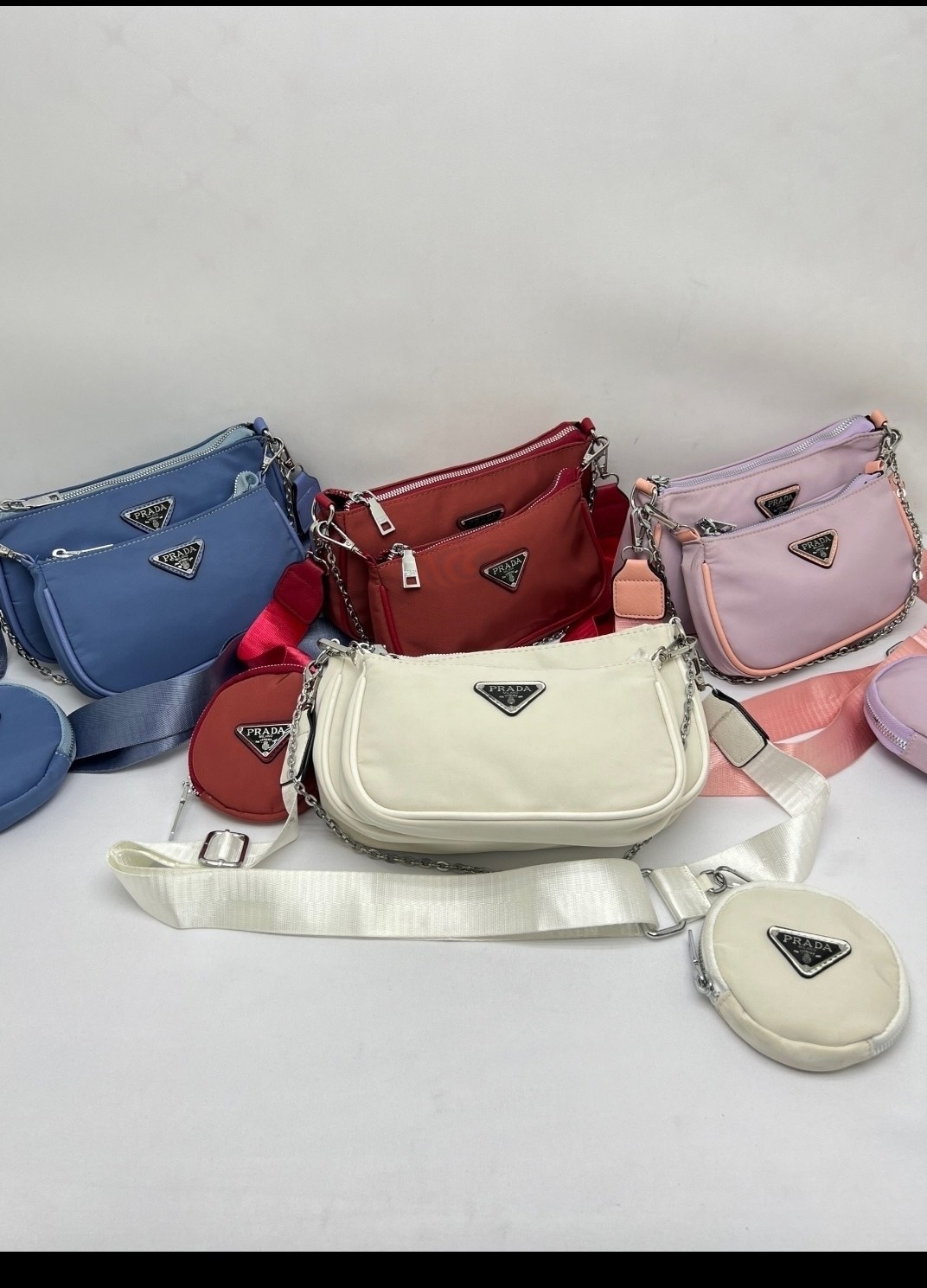 белая сумка,сумка,женские сумки,сумка prada,сумка комплект
