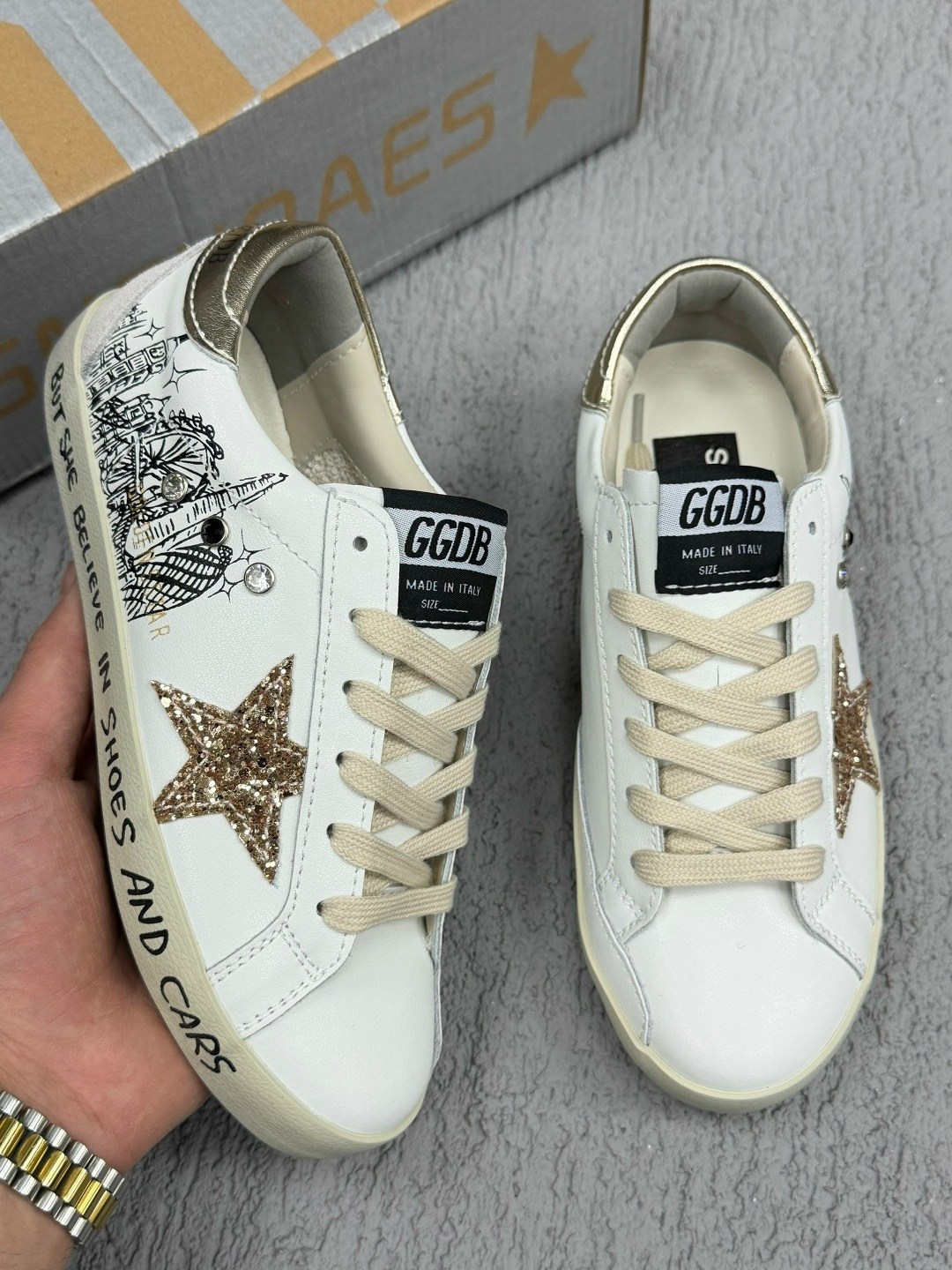 ,кроссовки golden goose,super star leather sneakers in white golden goose,кеды golden goose,повседневная
