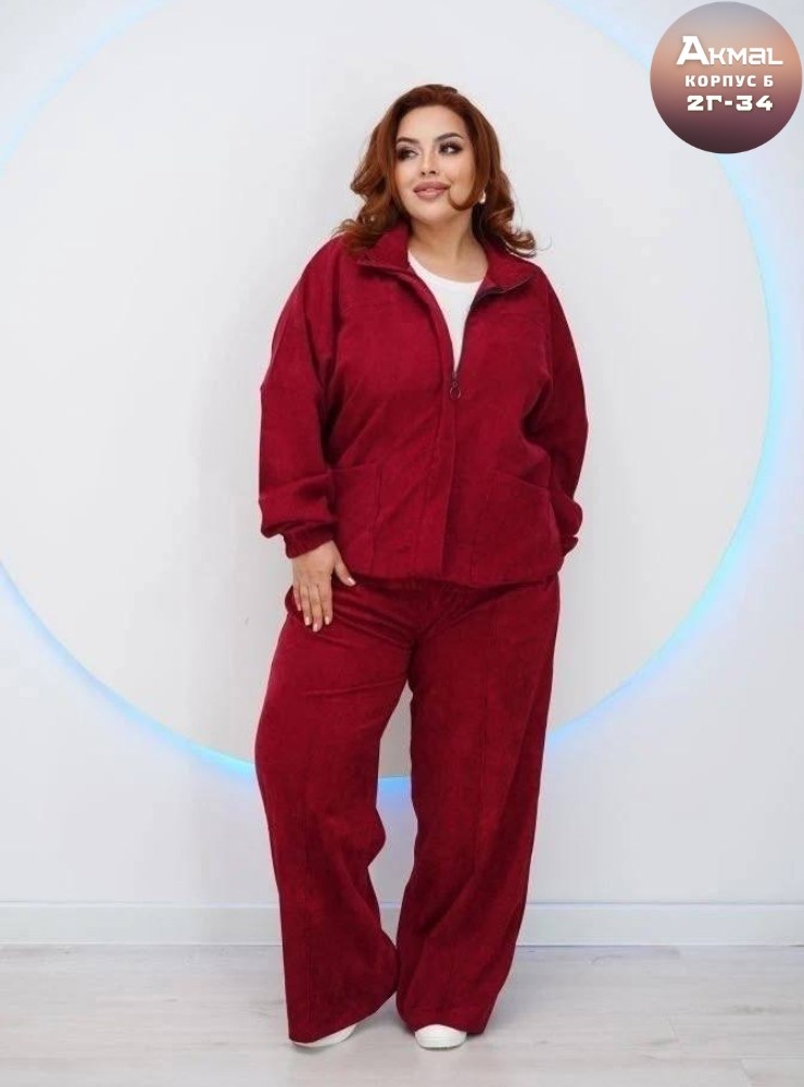 костюм велюровый больших размеров granat fashion,женский костюм,костюм двойка,женские костюмы брючные,ltmoda велюровый костюм больших размеров