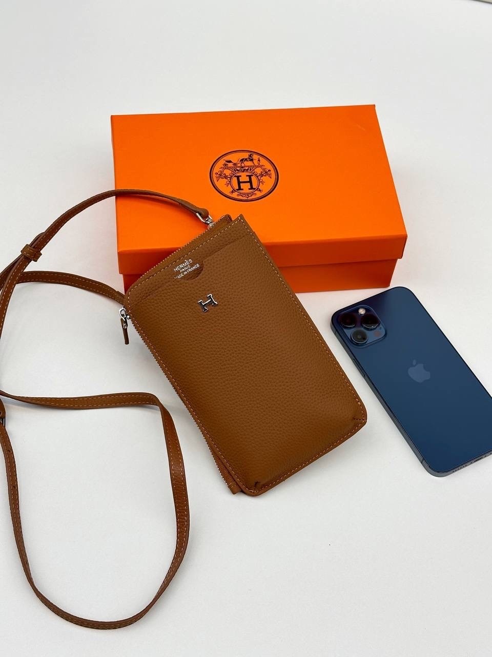 сумка для телефона hermes,сумка женская для телефона hermes,женская сумочка для телефона в стиле hermes кожа натуральная,брендовые сумочки,сумочка для телефон от бренда hermes