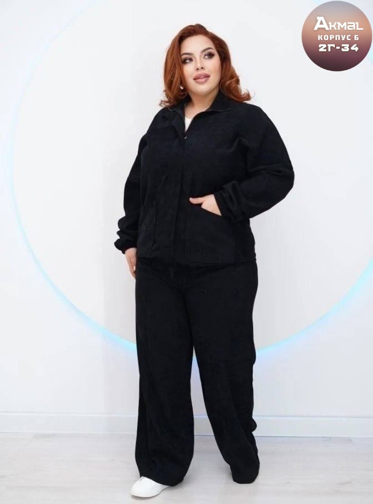 костюм велюровый больших размеров granat fashion,женский костюм,костюм двойка,женские костюмы брючные,ltmoda велюровый костюм больших размеров