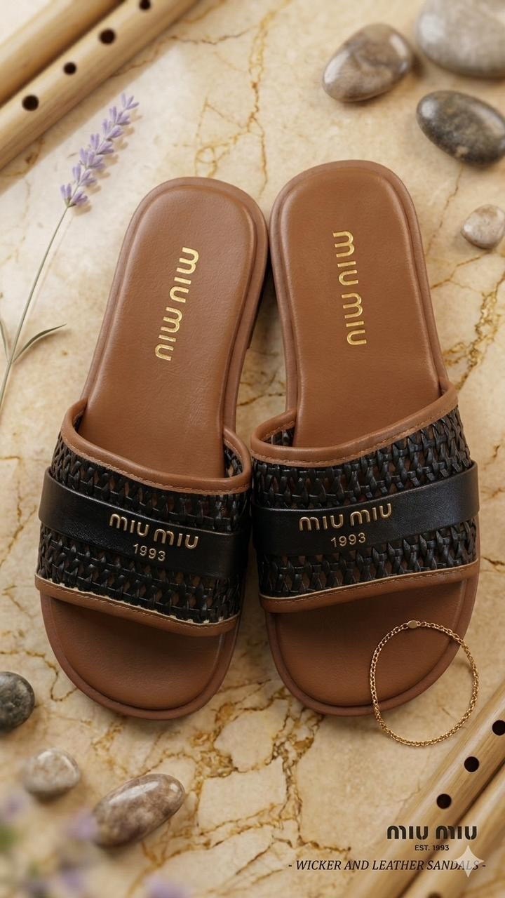 шлепанцы miu miu,шлепанцы женские,,шлепки кожаные,шлепки модные