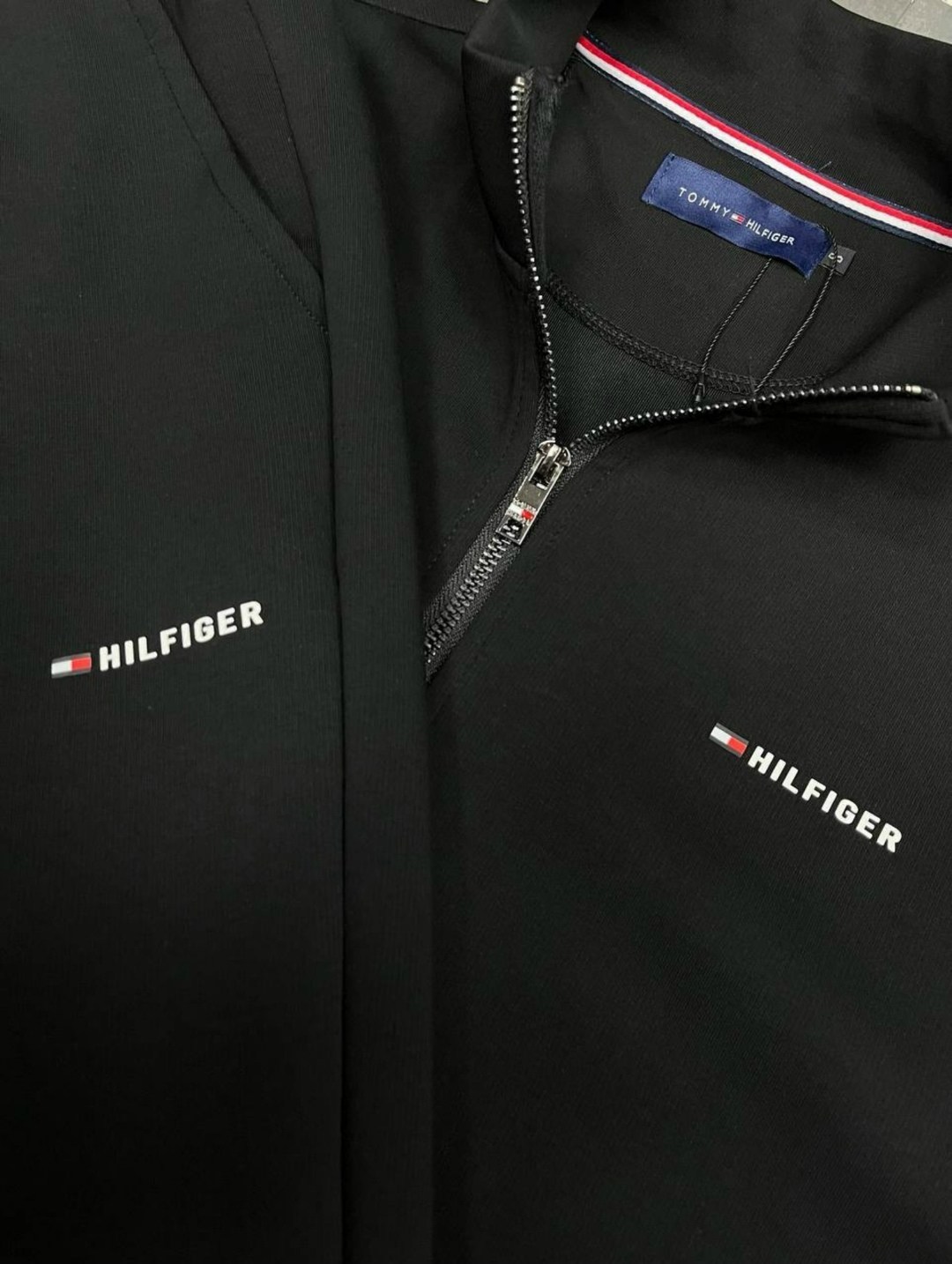 спортивный костюм tommy hilfiger,tommy hilfiger tommy hilfiger,мужские костюмы tommy hilfiger,олимпийка tommy hilfiger цвет: черный,олимпийка tommy hilfiger