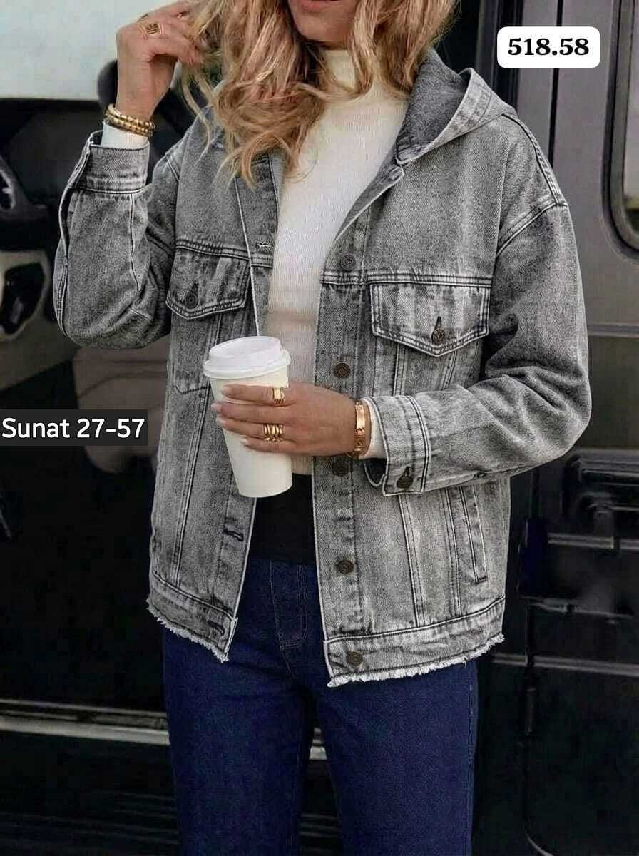 куртка джинсовая lrzbs jeans,женская джинсовая куртка,джинсовая куртка,джинсовая куртка с капюшоном,свободная джинсовая куртка