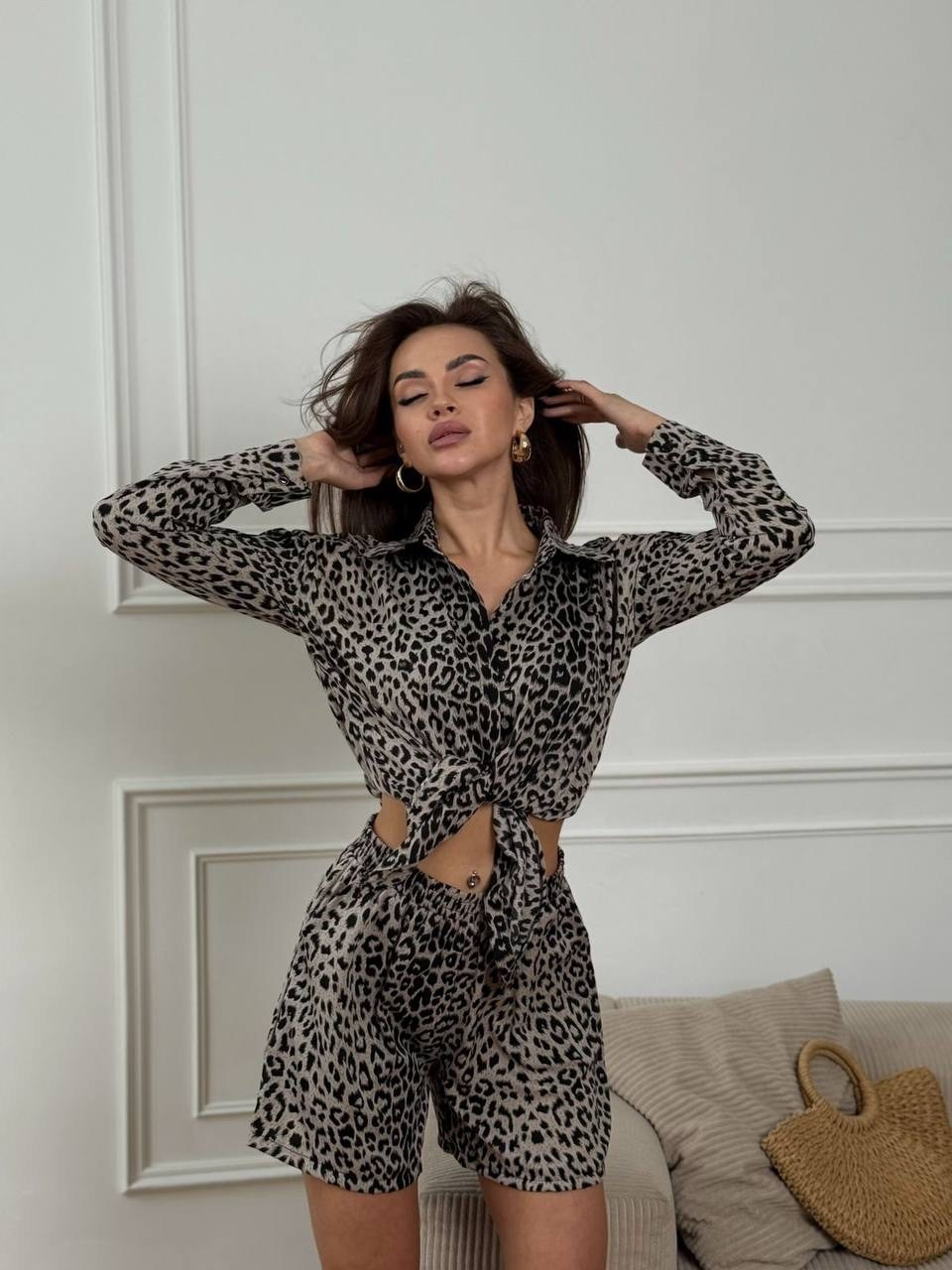 костюм женский,женский костюм с шортами,костюм леопард стильный летний костюм с шортам,летний костюм,костюм летний женский