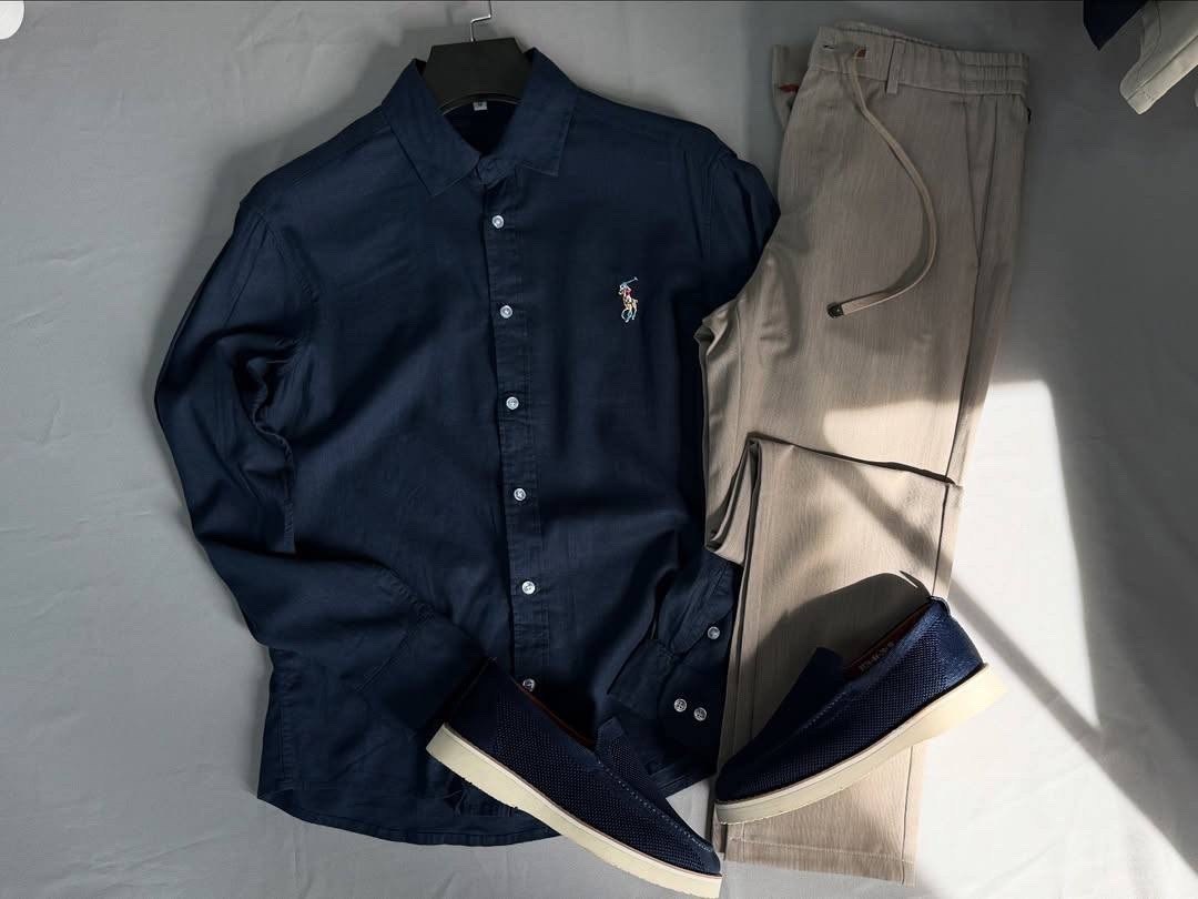 рубашка polo ralph lauren,белая рубашка polo ralph lauren,льняная рубашка polo ralph lauren,мужская мода,классическая рубашка