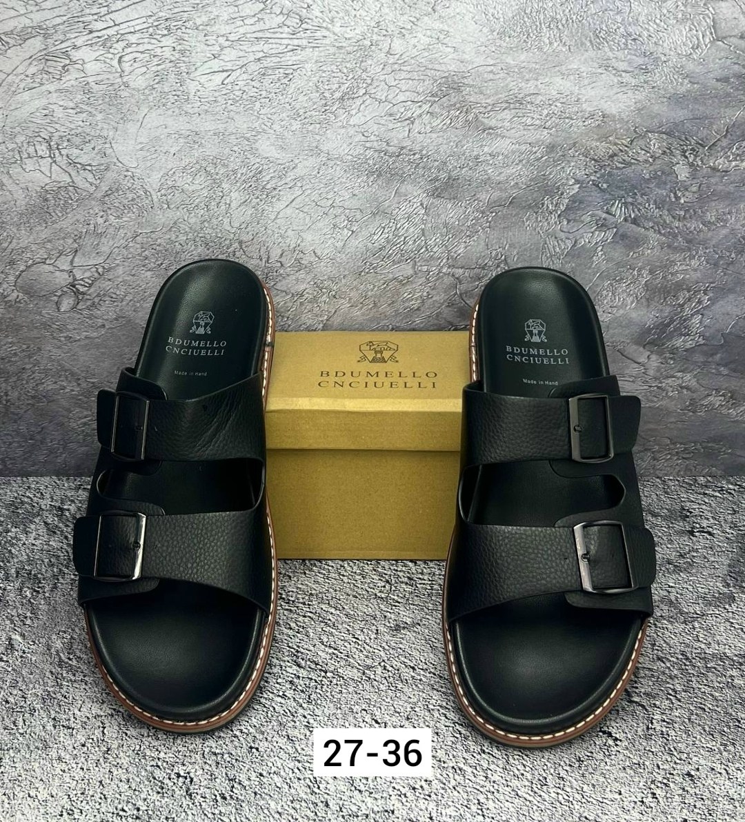 кожаные шлепанцы brunello cucinelli,,мужские шлепанцы,кожаные шлепанцы,сандалии мужские