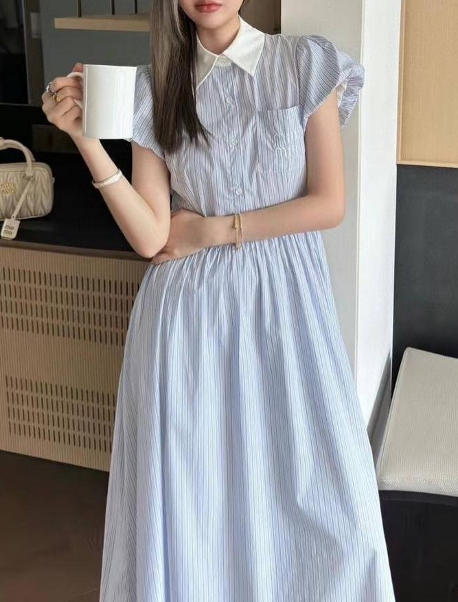 baby girls blue stripe cotton dress ralph lauren,голубое хлопковое платье в полоску ralph lauren,платье в бело-голубую полоску il gufo,платье хлопковое,голубое хлопковое платье в полоску для девочек о