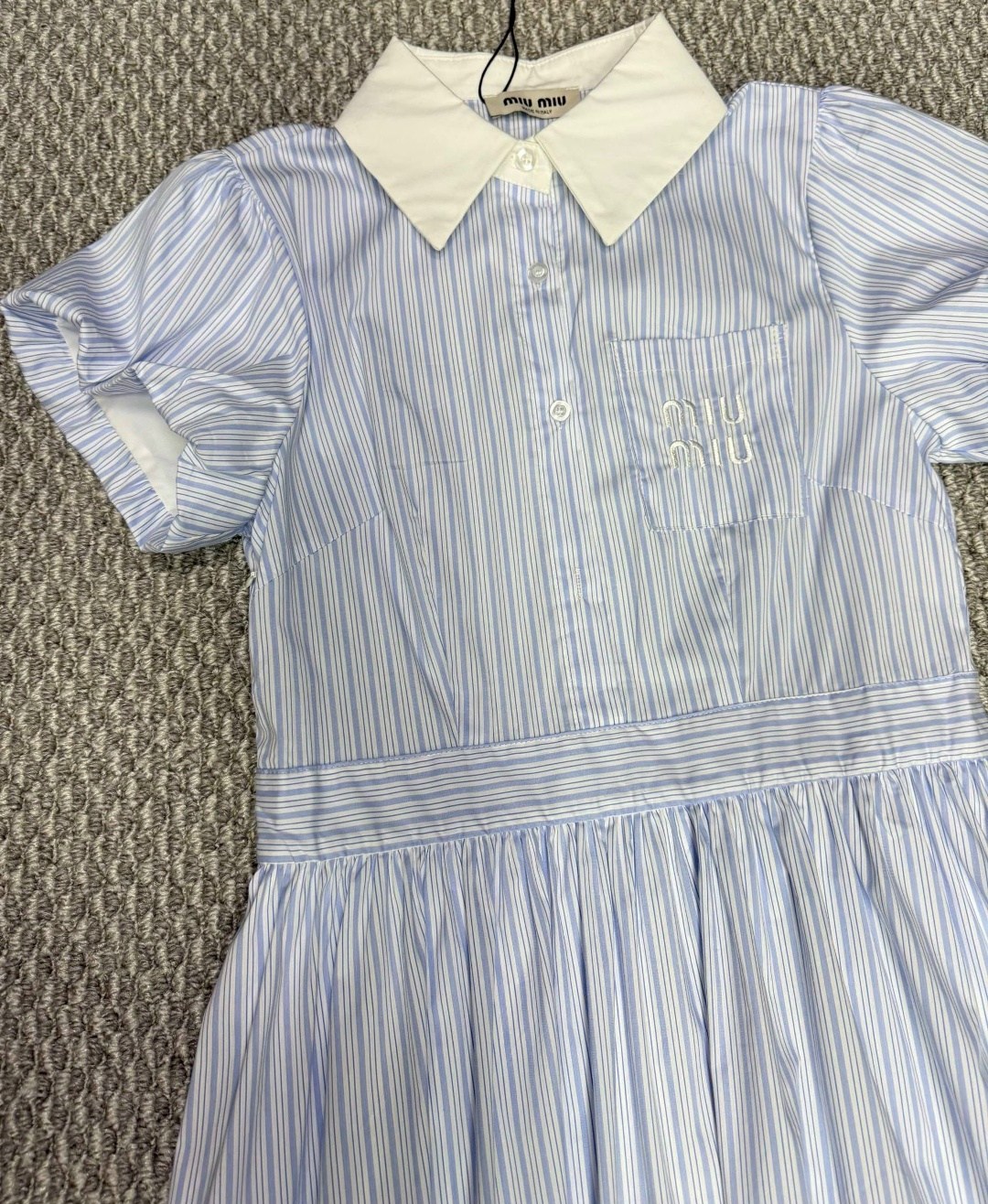 baby girls blue stripe cotton dress ralph lauren,голубое хлопковое платье в полоску ralph lauren,платье в бело-голубую полоску il gufo,платье хлопковое,голубое хлопковое платье в полоску для девочек о