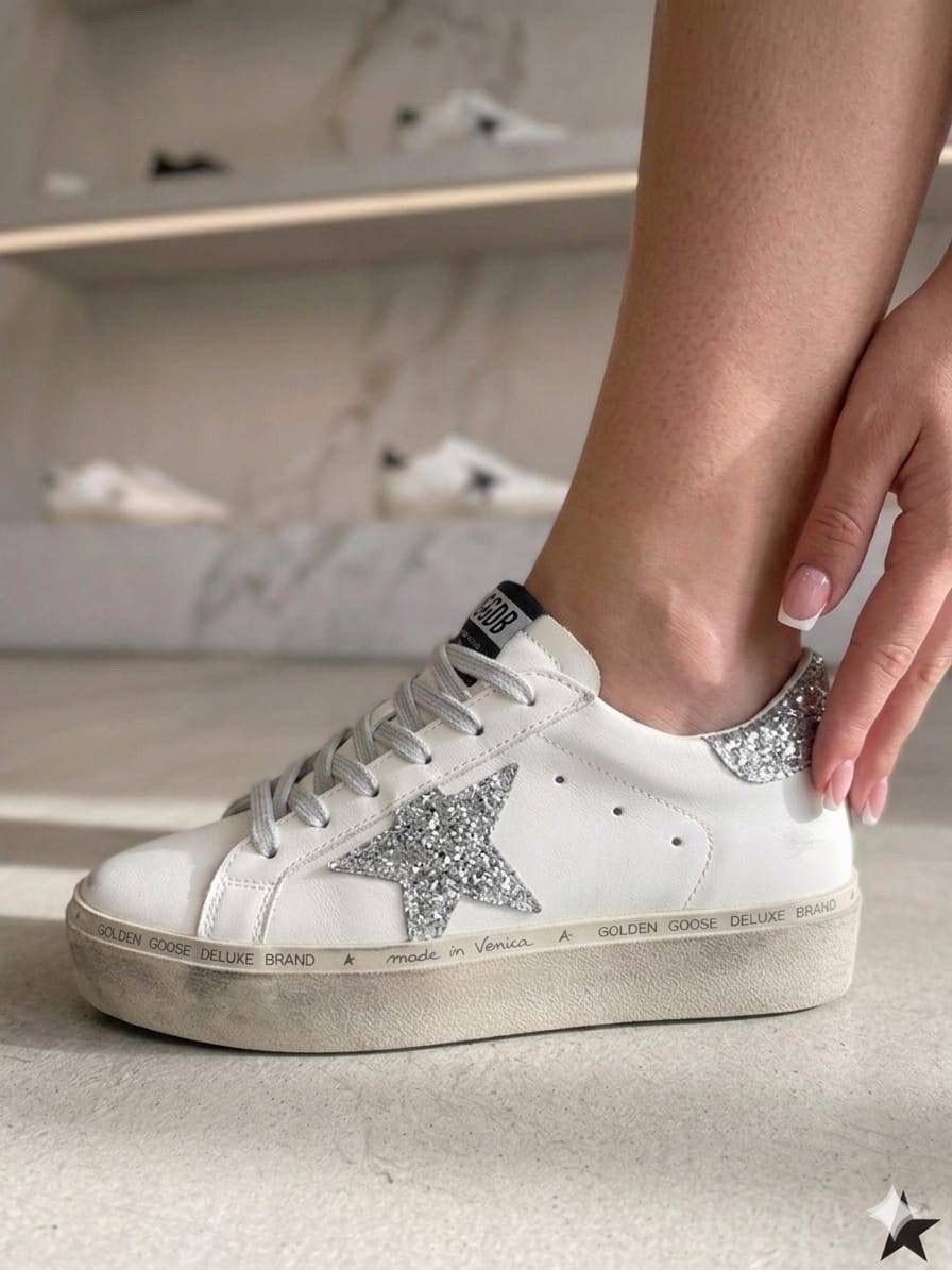 golden goose sneakers,golden goose deluxe brand,golden goose кеды hi star с блестками белый,golden goose shoes,