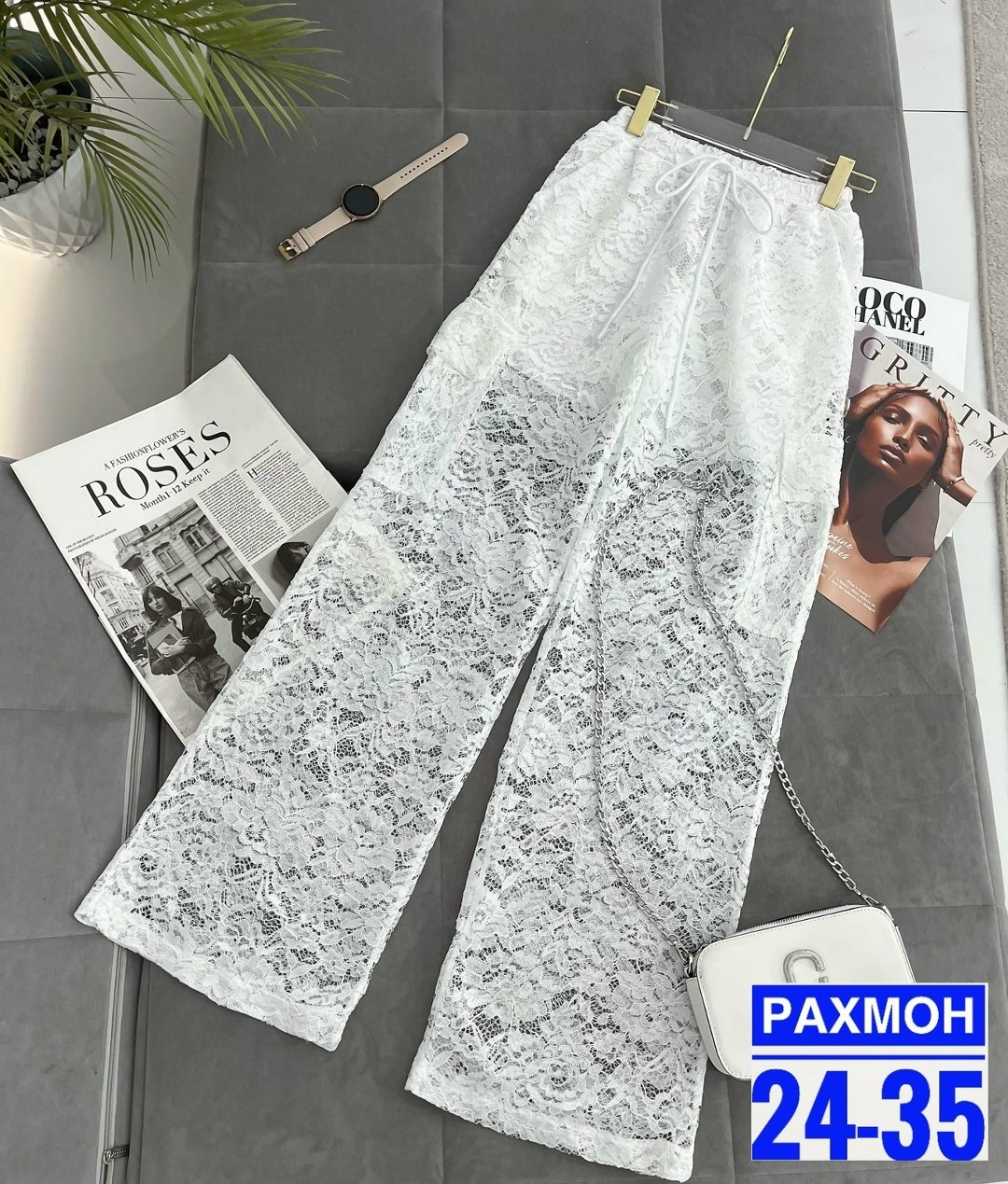 кружевные брюки,брюки кружевом,брюки из кружева,брюки женские fly 4211 черные 42 ru,брюки гипюровые