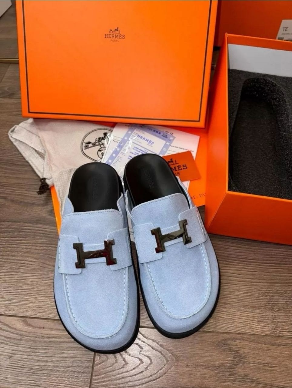 ,лоферы женские замшевые hermes,мюли женские,замшевые мюли,замшевые сабо hermes