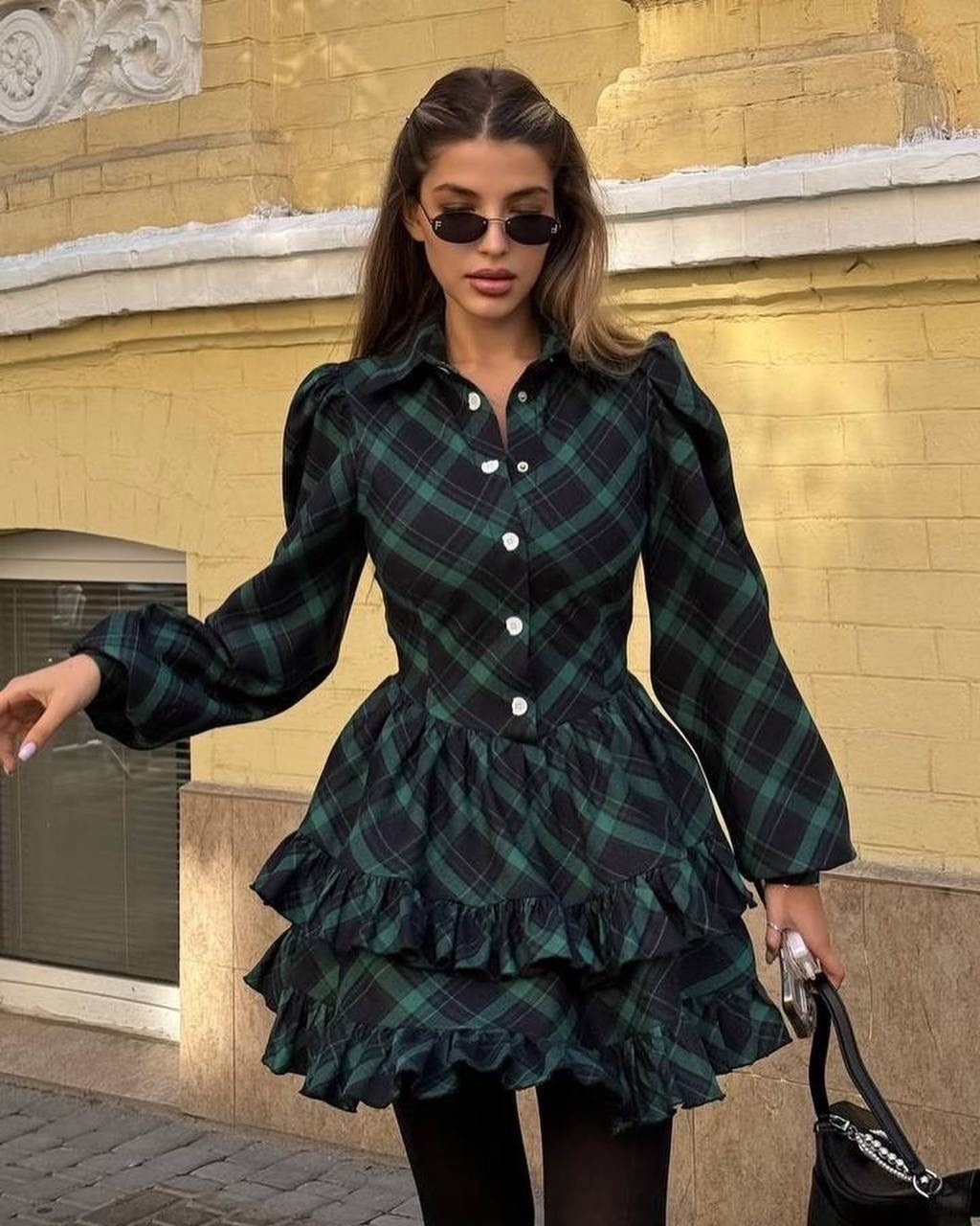 стильное платье,женская платье,стильное платье мини,модное платье,платья в клетку