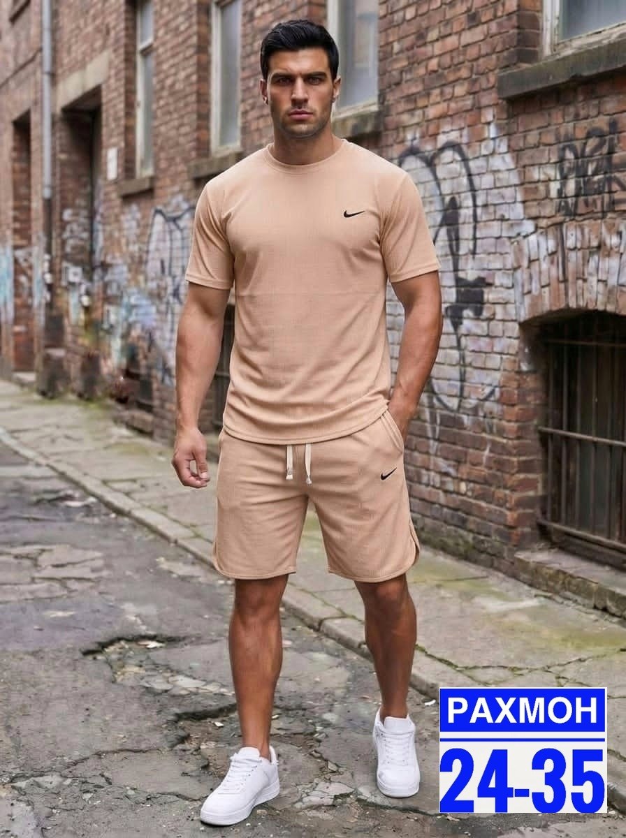 костюм спортивный мужской,спортивные костюм,костюм для мужчин,мужская мода,костюм летний с шортами и футболкой