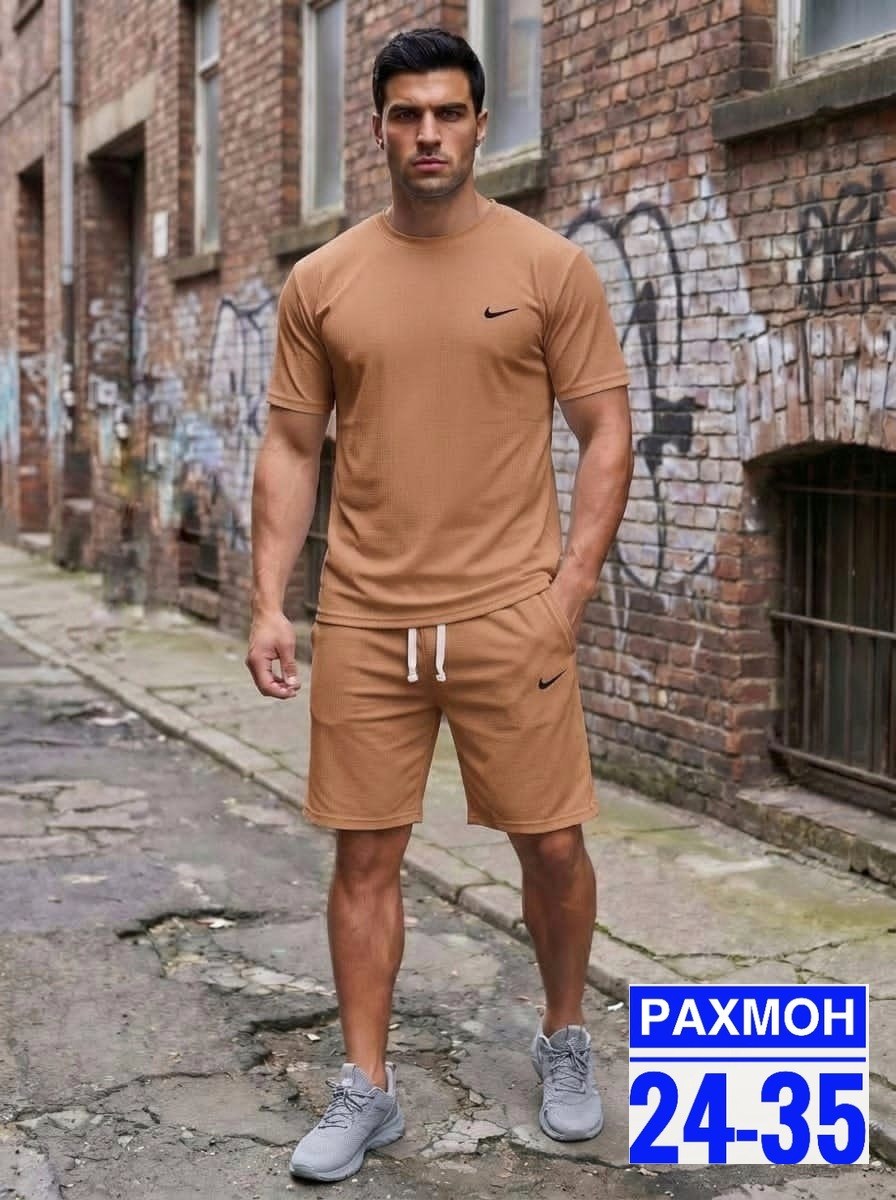 костюм спортивный мужской,спортивные костюм,костюм для мужчин,мужская мода,костюм летний с шортами и футболкой