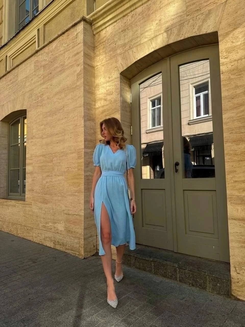 летнее платье миди,женские летние платья,женское летнее платье миди,светло голубое платье,модное платье