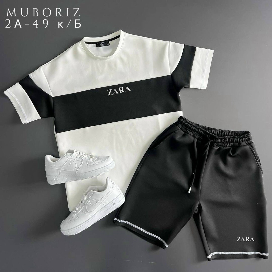 спортивный костюм zara,костюм спортивный мужской,спортивные костюм с шортами,модные комплекты,костюм футболка и шорты