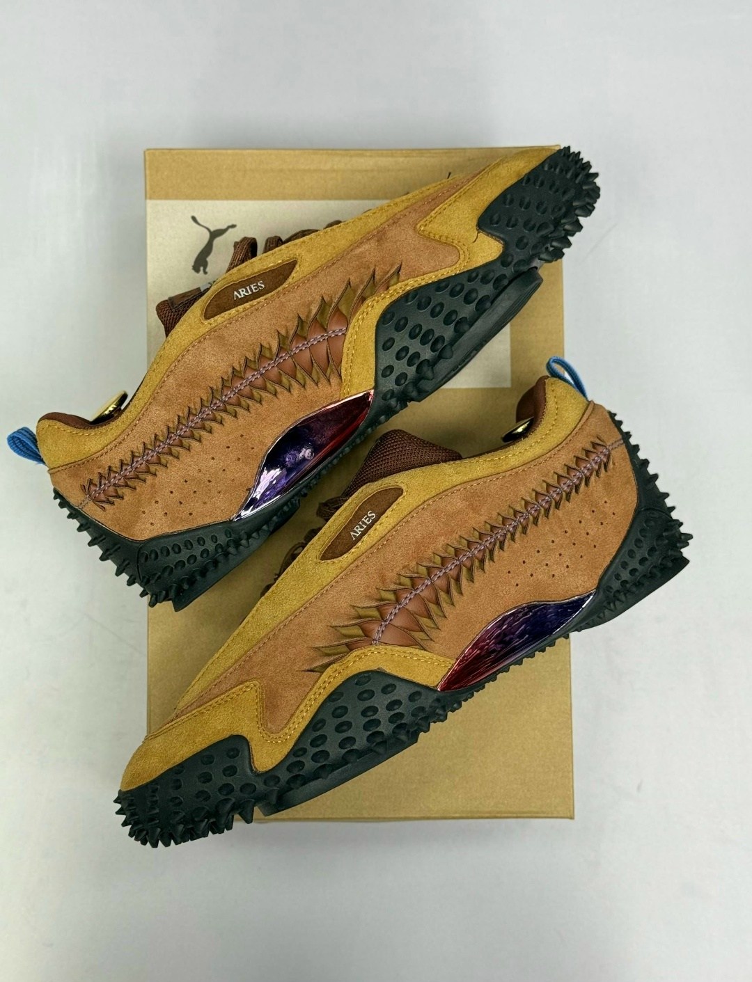 кроссовки puma,кроссовки,кроссовки коричневые,puma mostro,мужские кроссовки puma aries x mostro из красного дерева и тика коричневые
