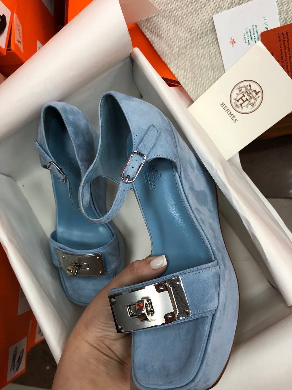 ,босоножки hermes,босоножки женские hermes,туфли hermes,замшевые босоножки