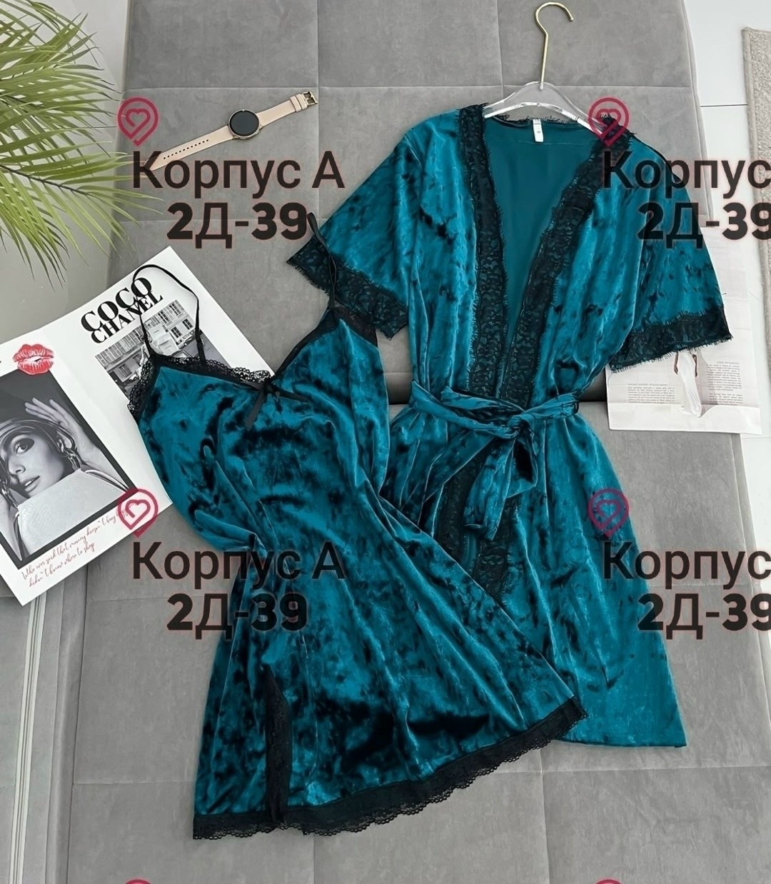 пижама женская тройка велюровая,комплект халат,комплект халат и сорочка велюровый домашний ночной,пижама женская велюр,комплект женская велюровая халат
