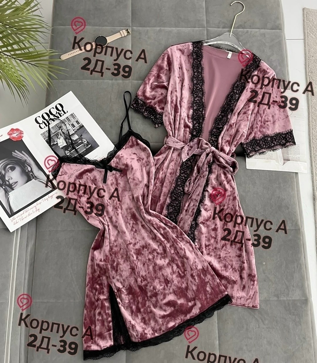 пижама женская тройка велюровая,комплект халат,комплект халат и сорочка велюровый домашний ночной,пижама женская велюр,комплект женская велюровая халат
