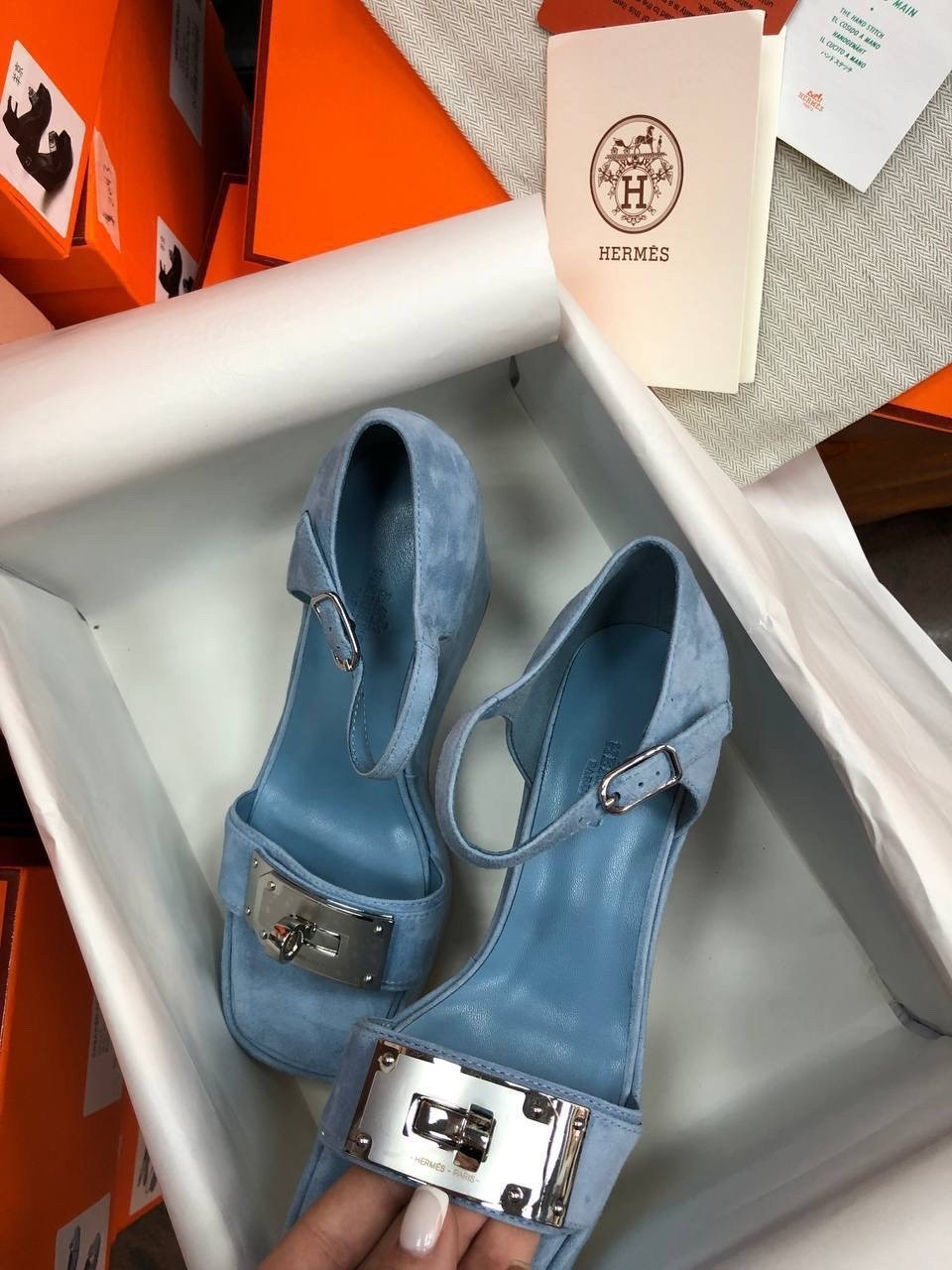 ,босоножки hermes,босоножки женские hermes,туфли hermes,замшевые босоножки