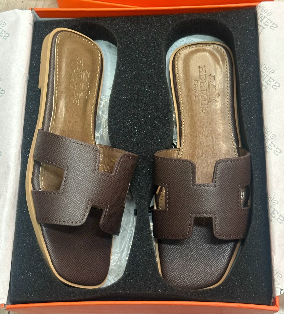 шлепанцы hermes,шлепки hermes,шлепки эрмес коричневые,тапочки hermes,