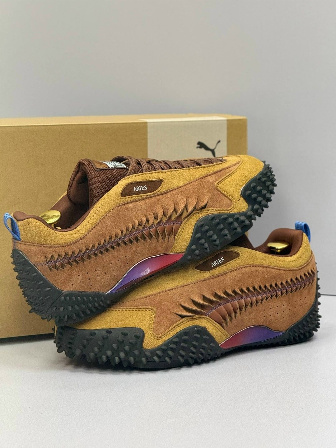кроссовки puma,кроссовки,кроссовки коричневые,puma mostro,мужские кроссовки puma aries x mostro из красного дерева и тика коричневые