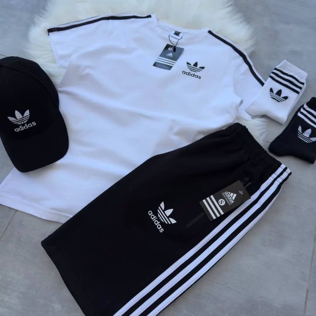 шорты с футболкой комплект адидас мужские,комплект футболок adidas,спортивный костюм adidas,комплект адидас,белый костюм адидас шорты футболка