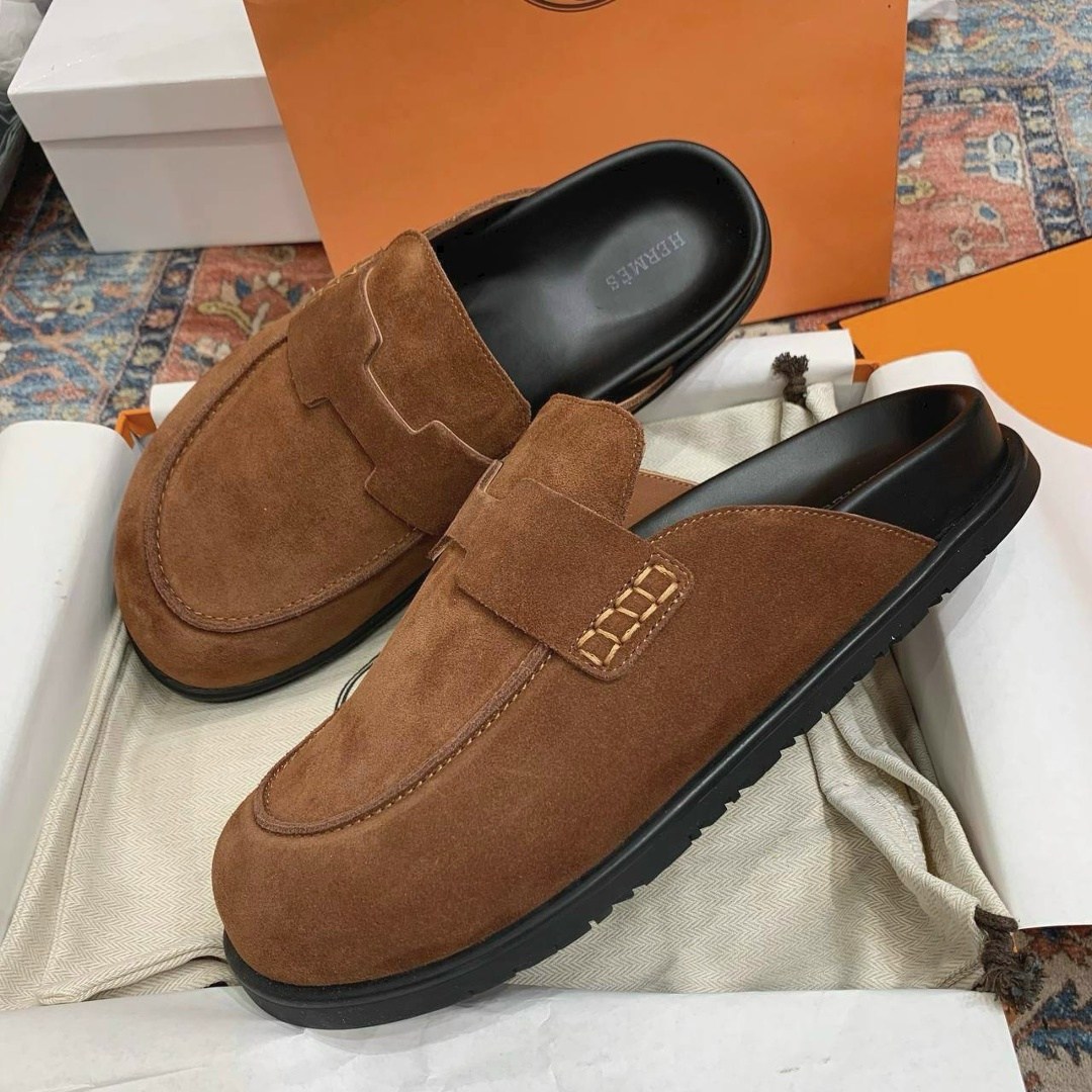 женские замшевые мюли hermes go коричневые,мюли hermes,мюли замшевые hermes женские,обувь,мюли hermes черные