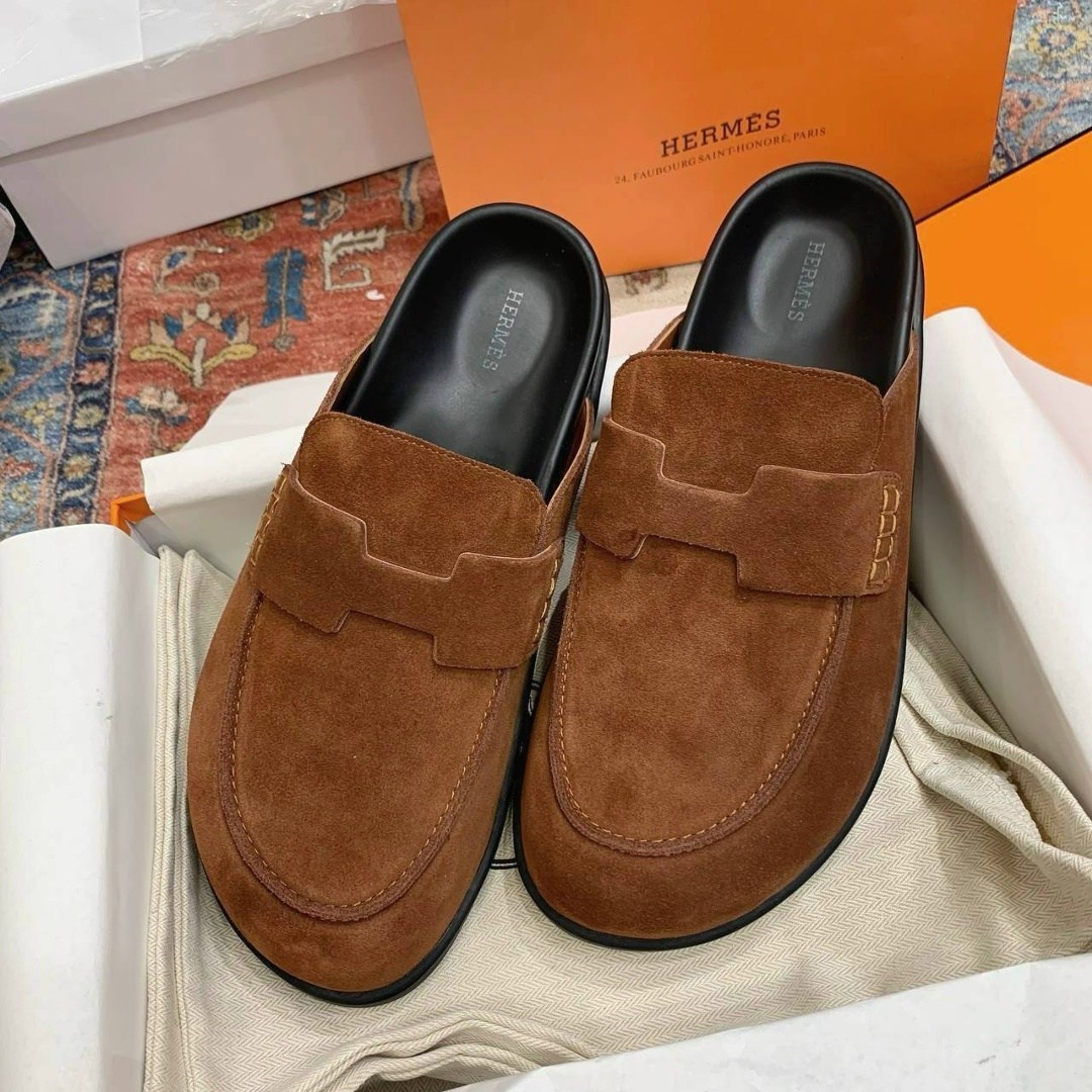 женские замшевые мюли hermes go коричневые,мюли hermes,мюли замшевые hermes женские,обувь,мюли hermes черные