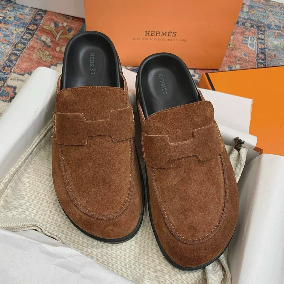 женские замшевые мюли hermes go коричневые,мюли hermes,мюли замшевые hermes женские,обувь,мюли hermes черные