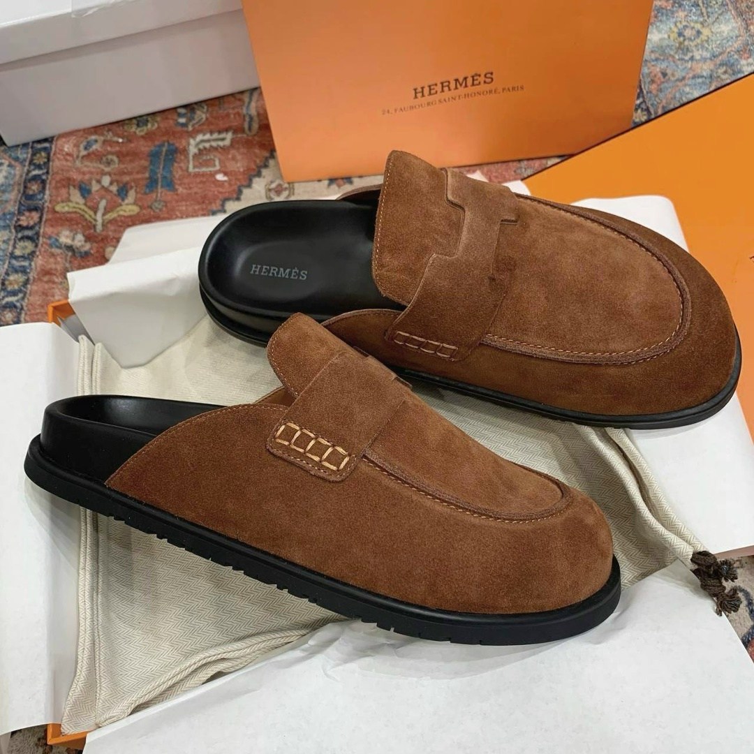 женские замшевые мюли hermes go коричневые,мюли hermes,мюли замшевые hermes женские,обувь,мюли hermes черные